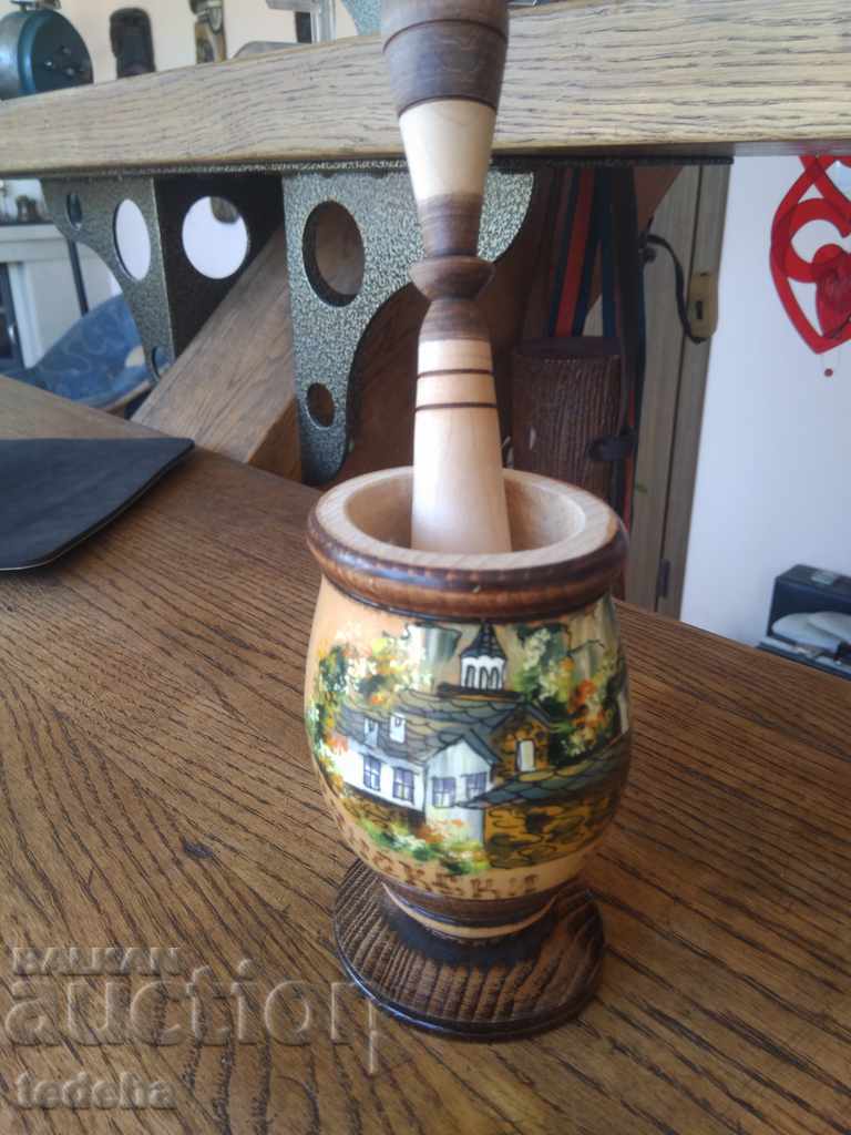 WOODEN HAVAN - DRYANOVSKI MONASTERY - PERFECT - 6 WOODEN HAVAN - DRYANOVSKI MONASTERY - PERFECT - 6