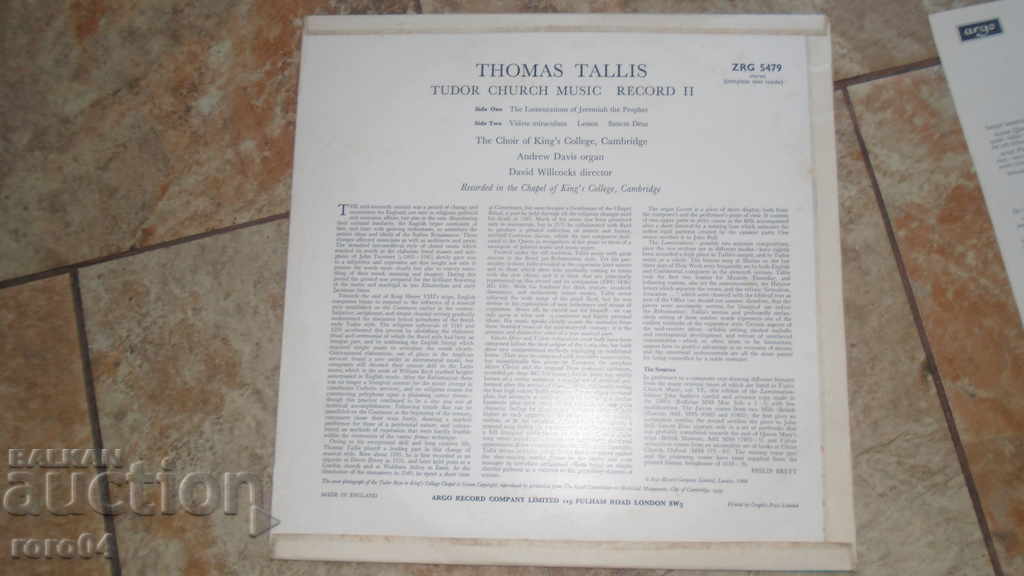 Delivery of Tudor Church Music Record II