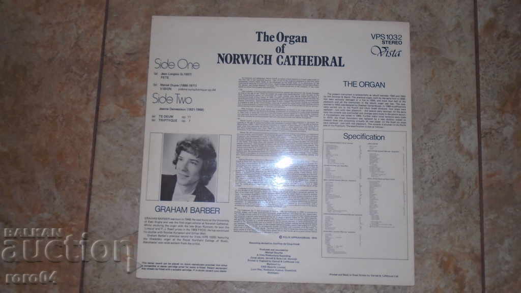 Auction Graham Barber - The Organ of Norwich Cathedral Auction Graham Barber - The Organ of Norwich Cathedral