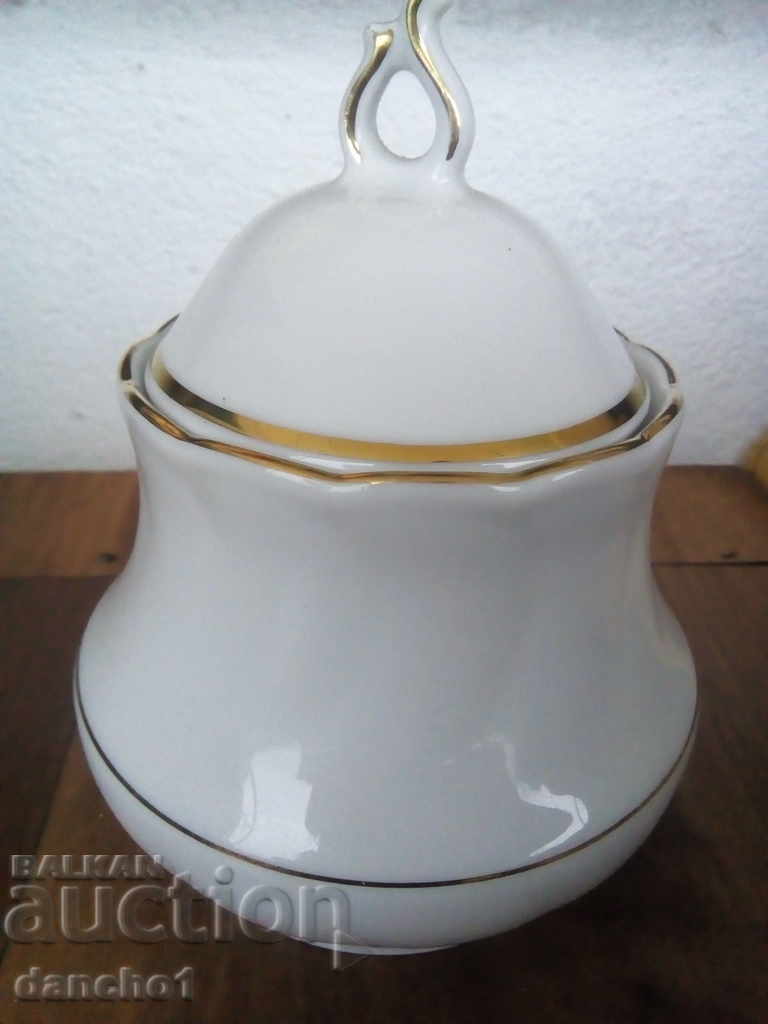 Bol de zahăr din porțelan bavarez Winterling Bol de zahăr din porțelan bavarez Winterling