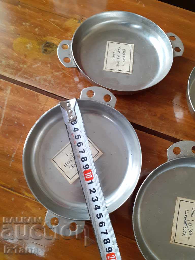 Auction Old stainless plate, bowls, stainless steel Auction Old stainless plate, bowls, stainless steel