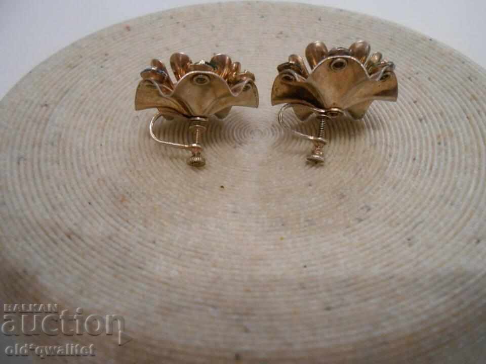 Auction Silver EARRINGS with gilding, DM approx. 20 mm Silver 925, stamps Auction Silver EARRINGS with gilding, DM approx. 20 mm Silver 925, stamps