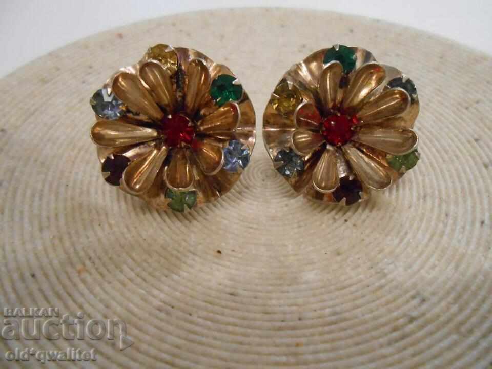 Silver EARRINGS with gilding, DM approx. 20 mm Silver 925, stamps - 5 Silver EARRINGS with gilding, DM approx. 20 mm Silver 925, stamps - 5