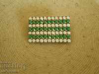 Attractive old BROOCH in white and green, circa 1960s