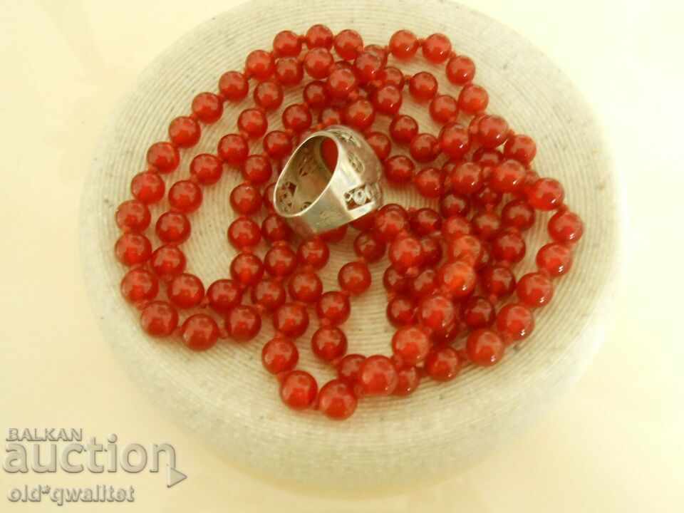 Magnificent Silver Ring Silver 925 Carnelian/Carnelian Ger - 5