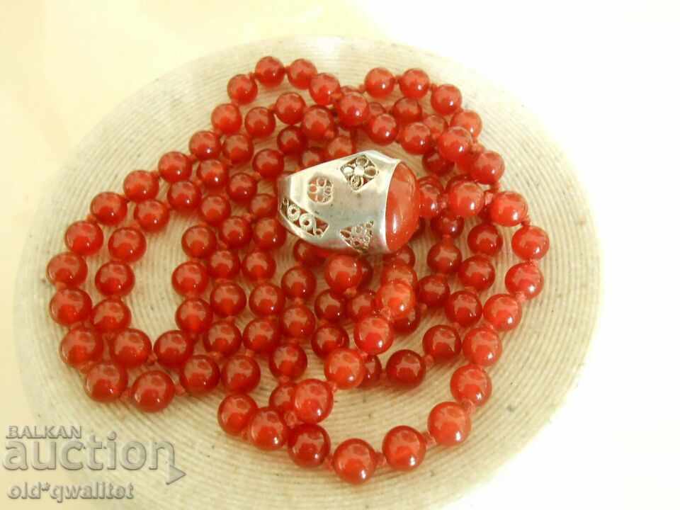 Magnificent Silver Ring Silver 925 Carnelian/Carnelian Ger - 6