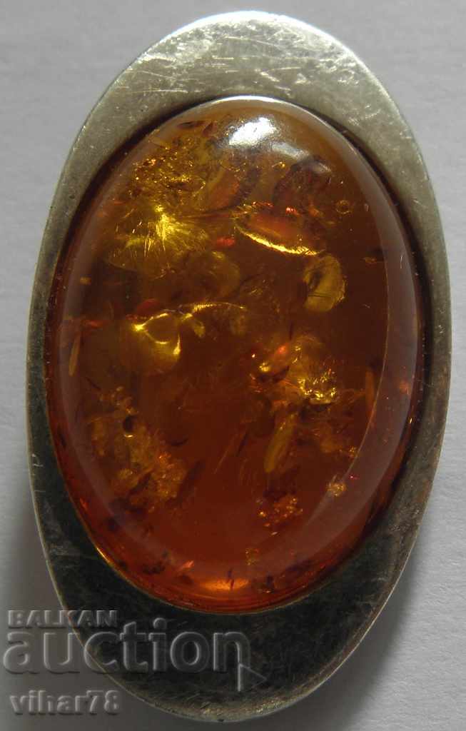 Delivery of Silver Amber Brooch Delivery of Silver Amber Brooch