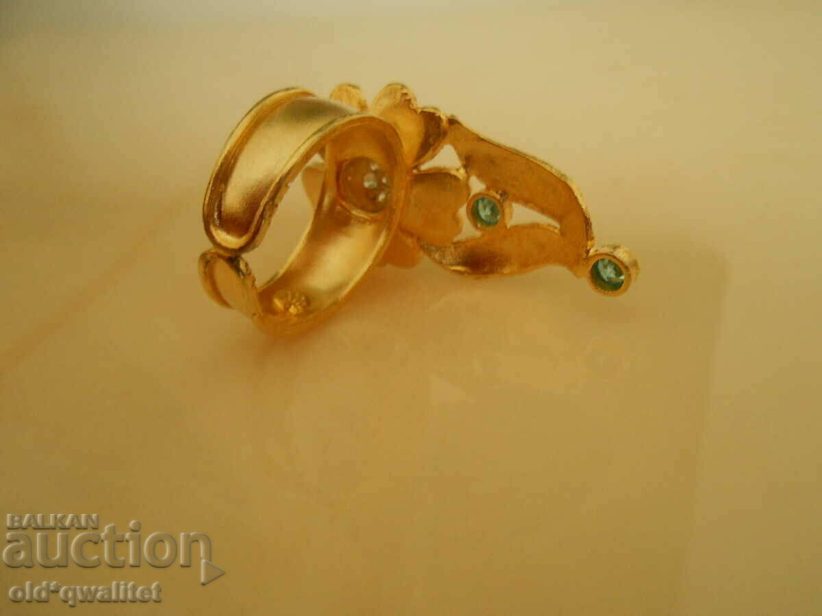 Very beautiful ring with enamel and gilding - 5 Very beautiful ring with enamel and gilding - 5