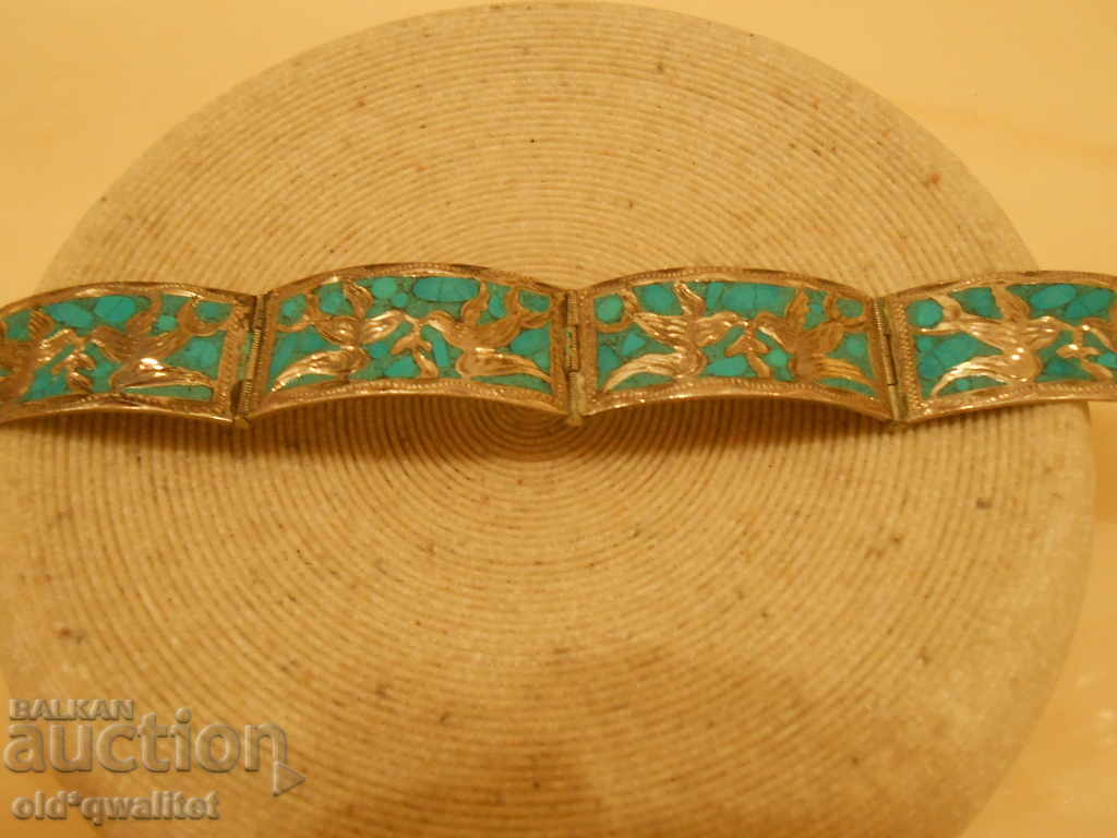 Delivery of Beautiful SILVER BRACELET, Turquoise, SILVER 925 Delivery of Beautiful SILVER BRACELET, Turquoise, SILVER 925