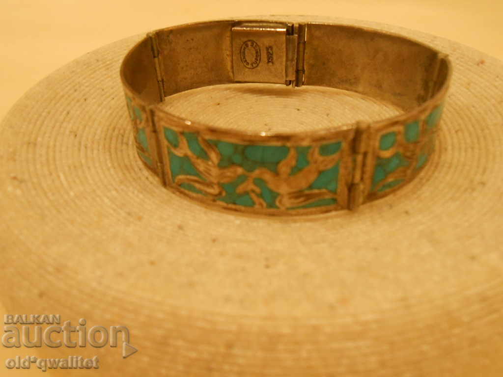 Beautiful SILVER BRACELET, Turquoise, SILVER 925 - 6 Beautiful SILVER BRACELET, Turquoise, SILVER 925 - 6