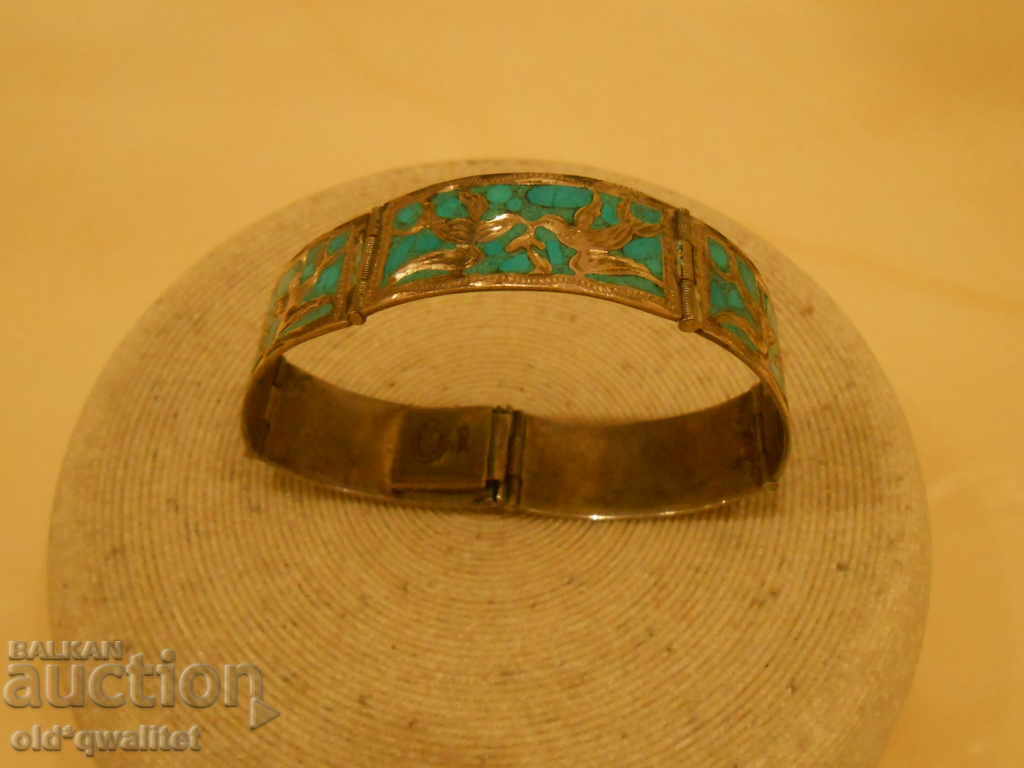 Beautiful SILVER BRACELET, Turquoise, SILVER 925 - 7 Beautiful SILVER BRACELET, Turquoise, SILVER 925 - 7