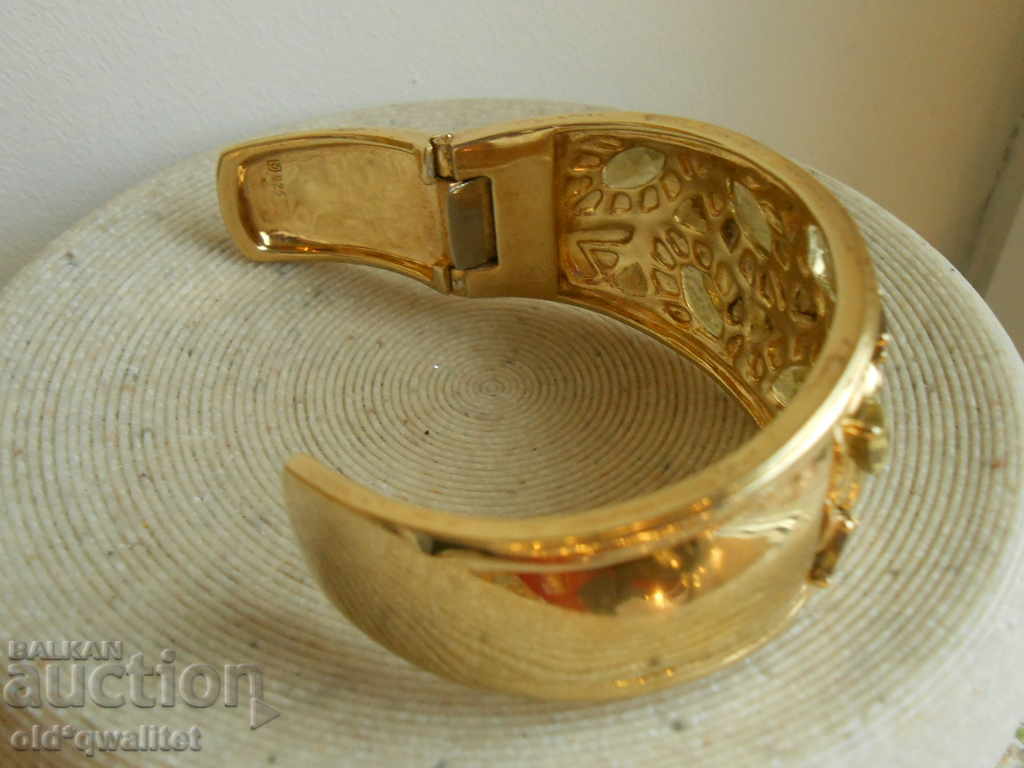 ΒΡΑΧΙΟΛΙ ΑΣΗΜΕΝΙΟ φαρδύ, πέτρες, ΑΣΗΜΙ 925 με επιχρύσωση - 5 ΒΡΑΧΙΟΛΙ ΑΣΗΜΕΝΙΟ φαρδύ, πέτρες, ΑΣΗΜΙ 925 με επιχρύσωση - 5