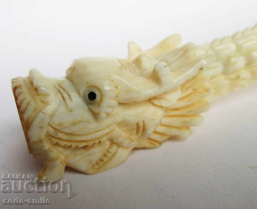 Antique Very Old Chinese Dragon Bone Cigarette - 6 Antique Very Old Chinese Dragon Bone Cigarette - 6