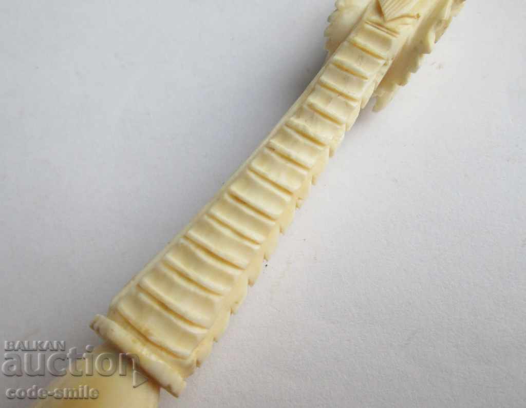 Antique Very Old Chinese Dragon Bone Cigarette - 7 Antique Very Old Chinese Dragon Bone Cigarette - 7