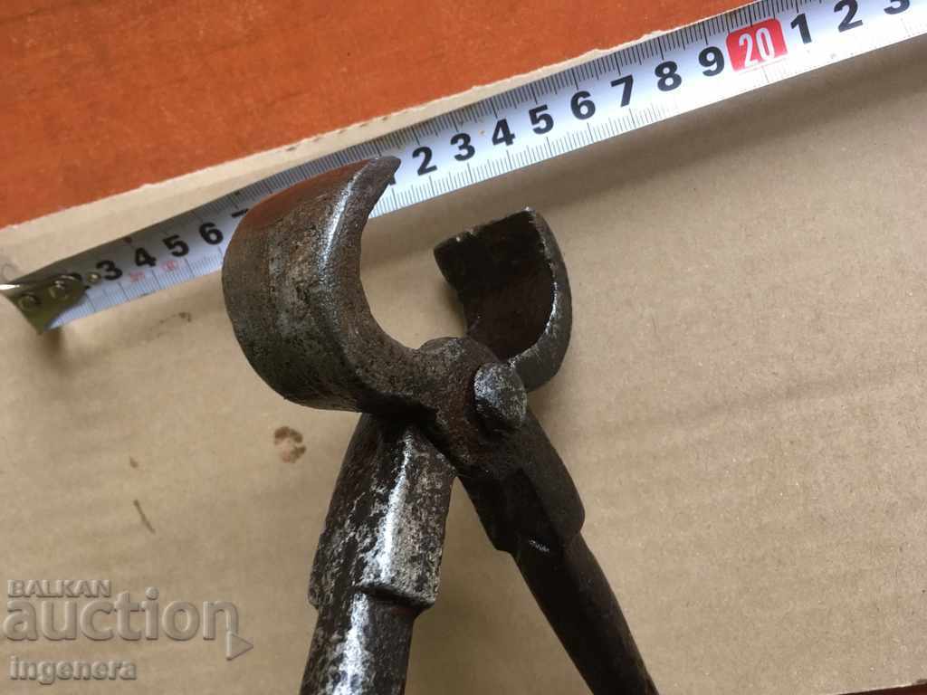 Auction  HUGE PINCERS END CUTTING PLIERS OLD FORGED TOOL
