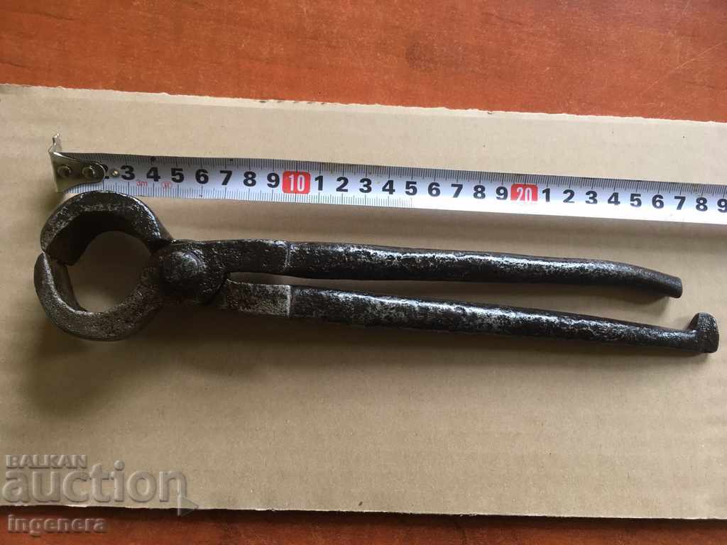 HUGE PINCERS END CUTTING PLIERS OLD FORGED TOOL