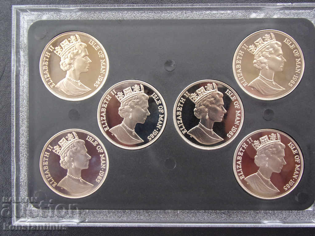 Livrarea o.Man Set 1 Krona 1985 UNC PROOF Rare Livrarea o.Man Set 1 Krona 1985 UNC PROOF Rare