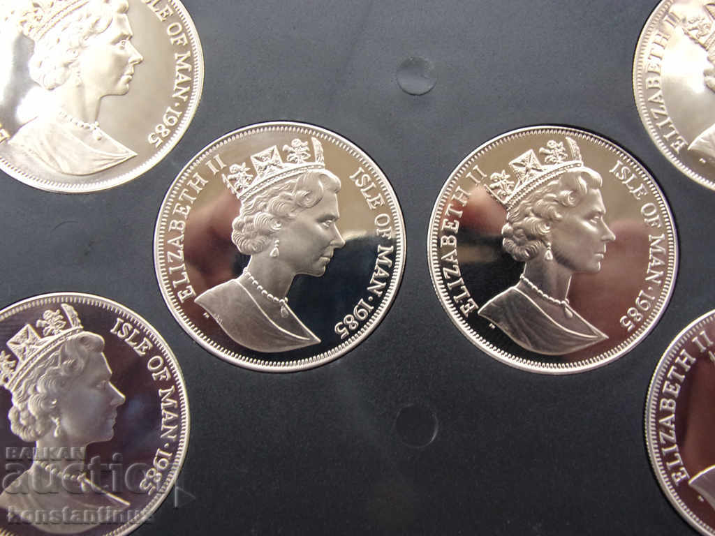 o.Man Set 1 Krona 1985 UNC PROOF Rare - 5 o.Man Set 1 Krona 1985 UNC PROOF Rare - 5