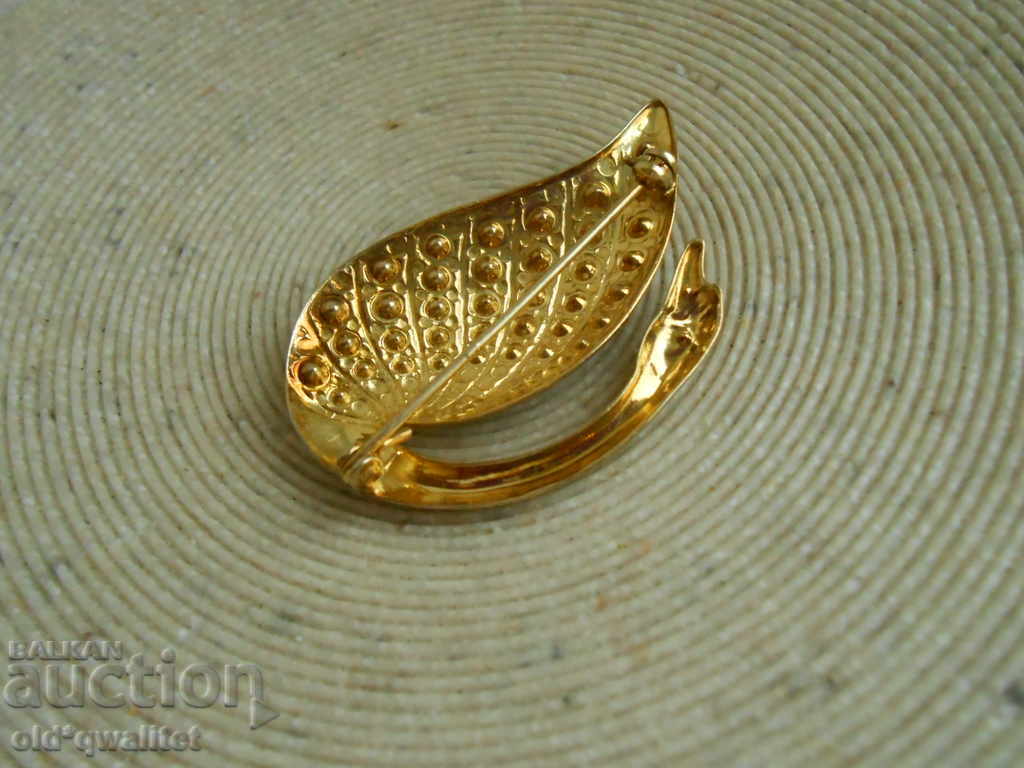 Wonderful SILVER BROOCH with gilding SWAN, silver 925 - 5