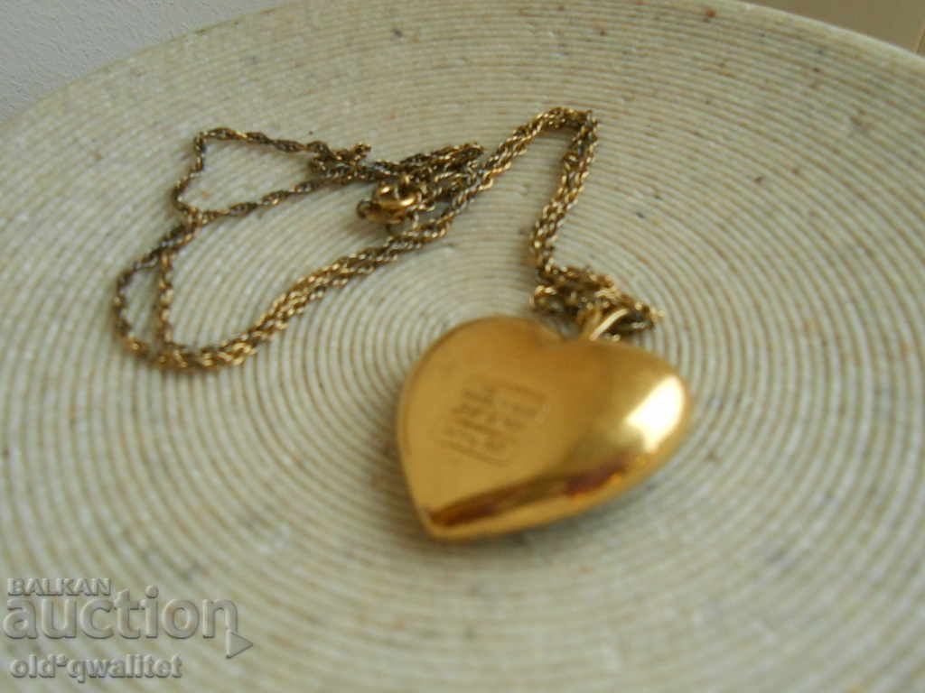 Silver NECKLACE with gilding and Diamond, FRANKLIN MINT - 6 Silver NECKLACE with gilding and Diamond, FRANKLIN MINT - 6