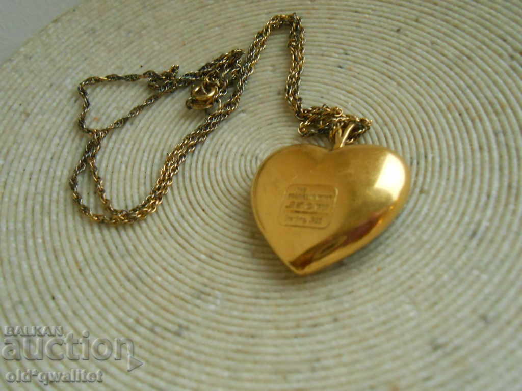 Silver NECKLACE with gilding and Diamond, FRANKLIN MINT - 7 Silver NECKLACE with gilding and Diamond, FRANKLIN MINT - 7