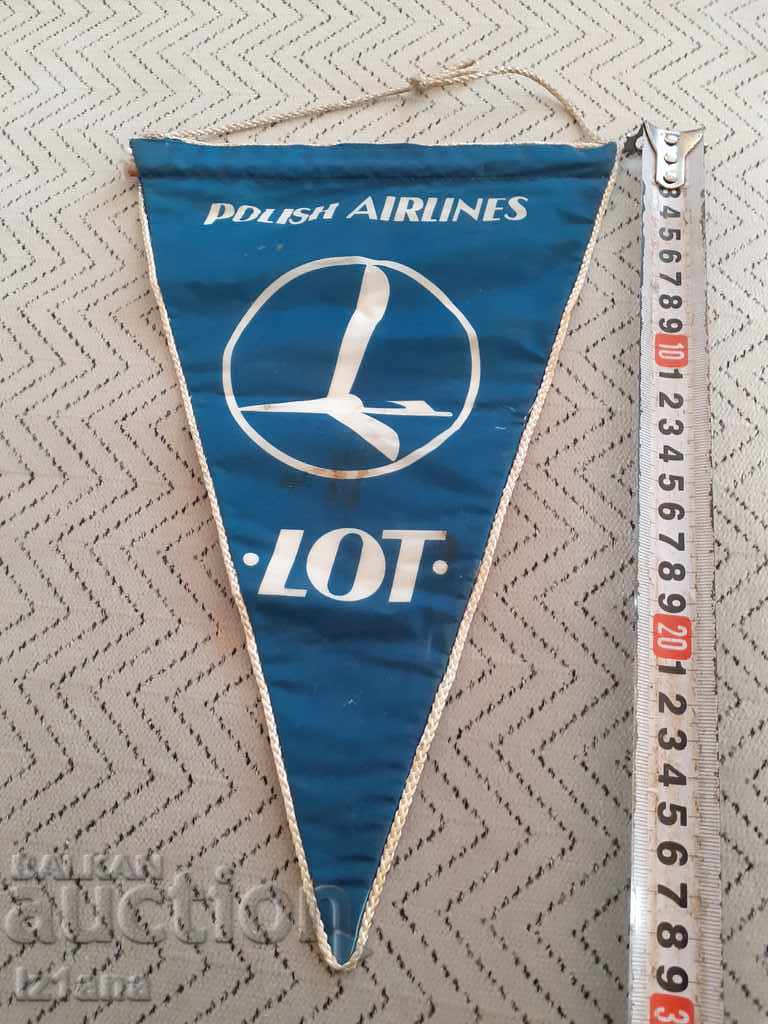 Old flag, Polish Airlines Lot flag with price 15.00 BGN | € 7.67