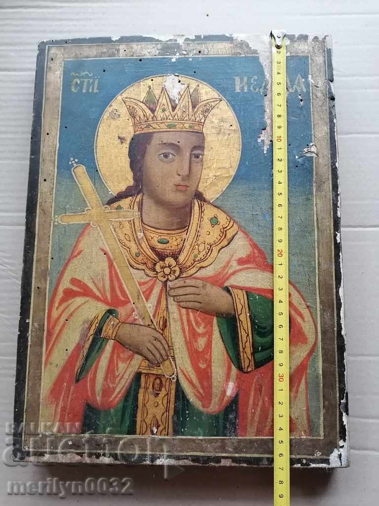 Delivery of Painted icon 19th century world Sunday cross picture