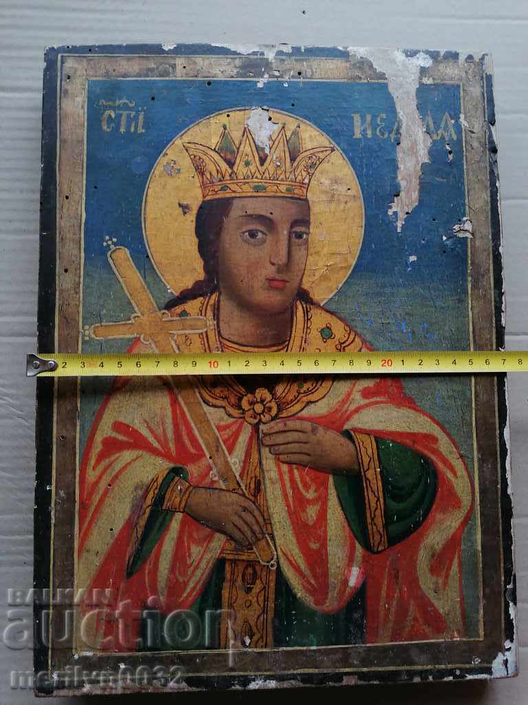 Painted icon 19th century world Sunday cross picture - 5