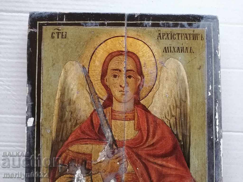 Painted icon Archangel Michael 19th century cross painting with price 595.00 BGN | € 304.22 Painted icon Archangel Michael 19th century cross painting with price 595.00 BGN | € 304.22