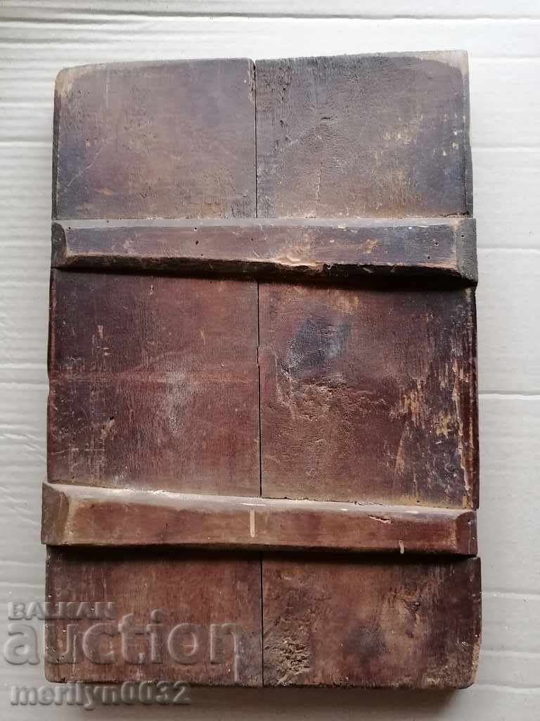 Delivery of Painted icon Archangel Michael 19th century cross painting Delivery of Painted icon Archangel Michael 19th century cross painting