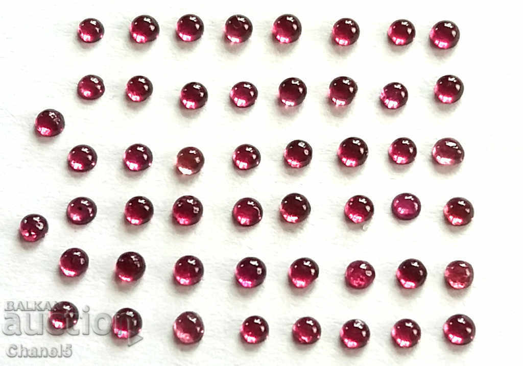 NATURAL GARNETS, RHODONITE - 50 pcs. CABOCHON (341) - 6