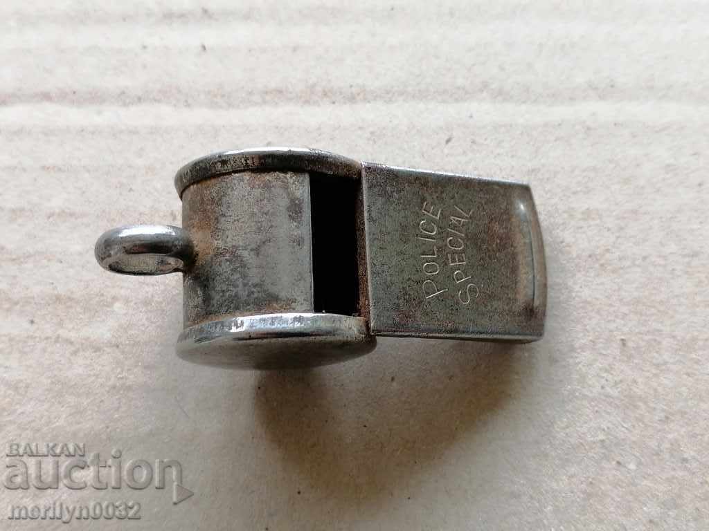 Old metal police whistle - 5