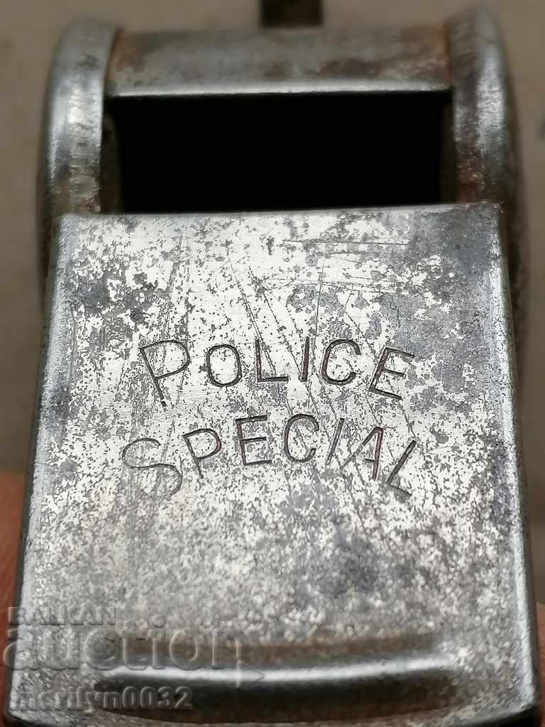 Old metal police whistle