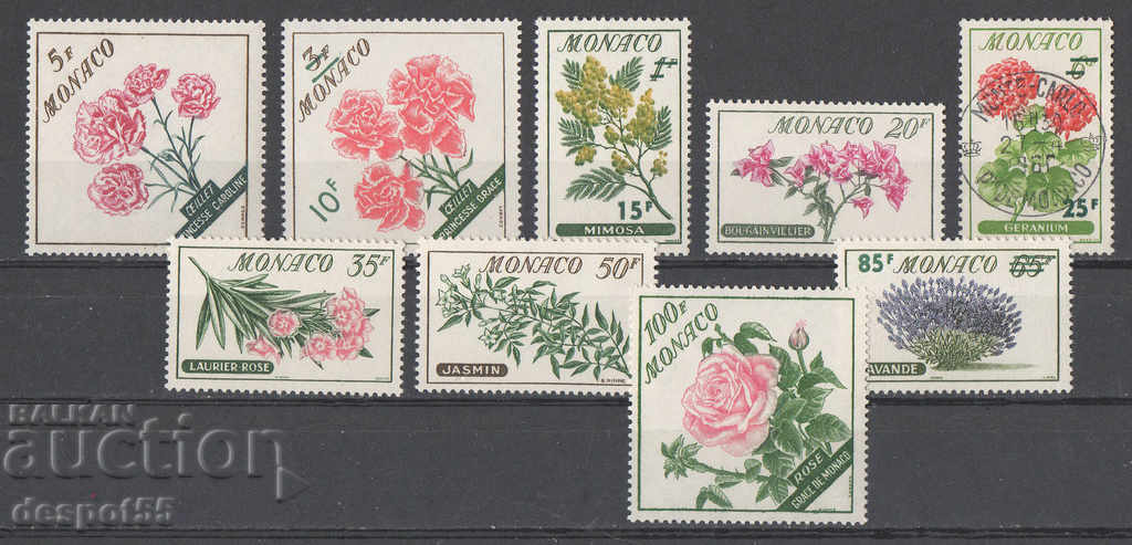 1959. Монако. Цветя - Неиздадени марки. Надпечатки.
