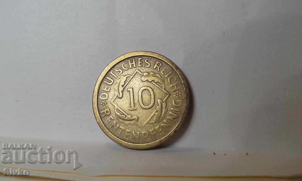 Coin DEUTSCHES REICH 10 RENTENPFENNI 1924