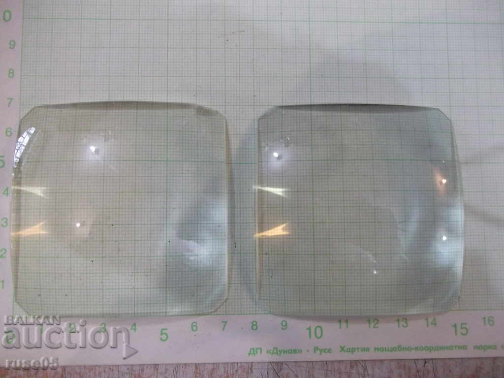 Lot de 2 buc. lupe plate convexe plate