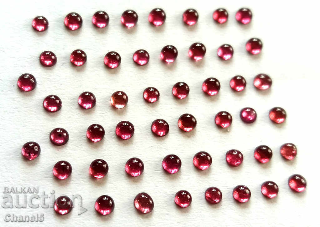 NATURAL GARNETS, RHODONITE - 50 pcs. CABOCHON (353) - 5 NATURAL GARNETS, RHODONITE - 50 pcs. CABOCHON (353) - 5