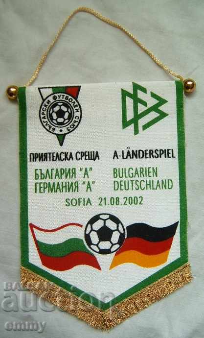 Football flag friendly match Bulgaria-Germany 2002