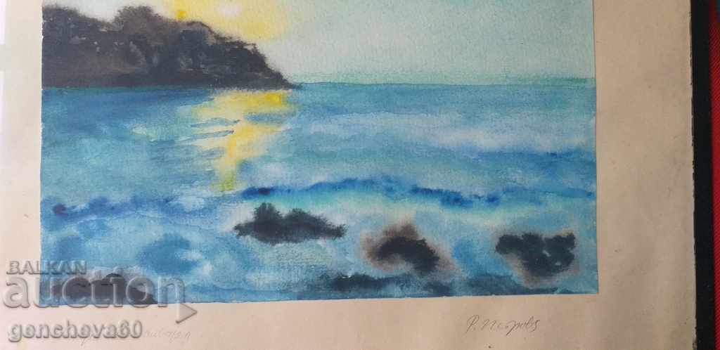 Delivery of Author's painting "Sea" 1989. R. Petrova Delivery of Author's painting "Sea" 1989. R. Petrova