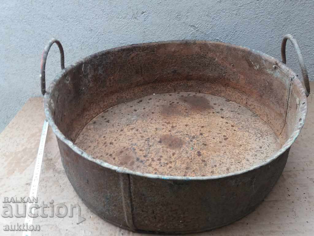 OLD FORGED LARGE REVIVAL METAL TRAY FOR LAMBS - 6 OLD FORGED LARGE REVIVAL METAL TRAY FOR LAMBS - 6