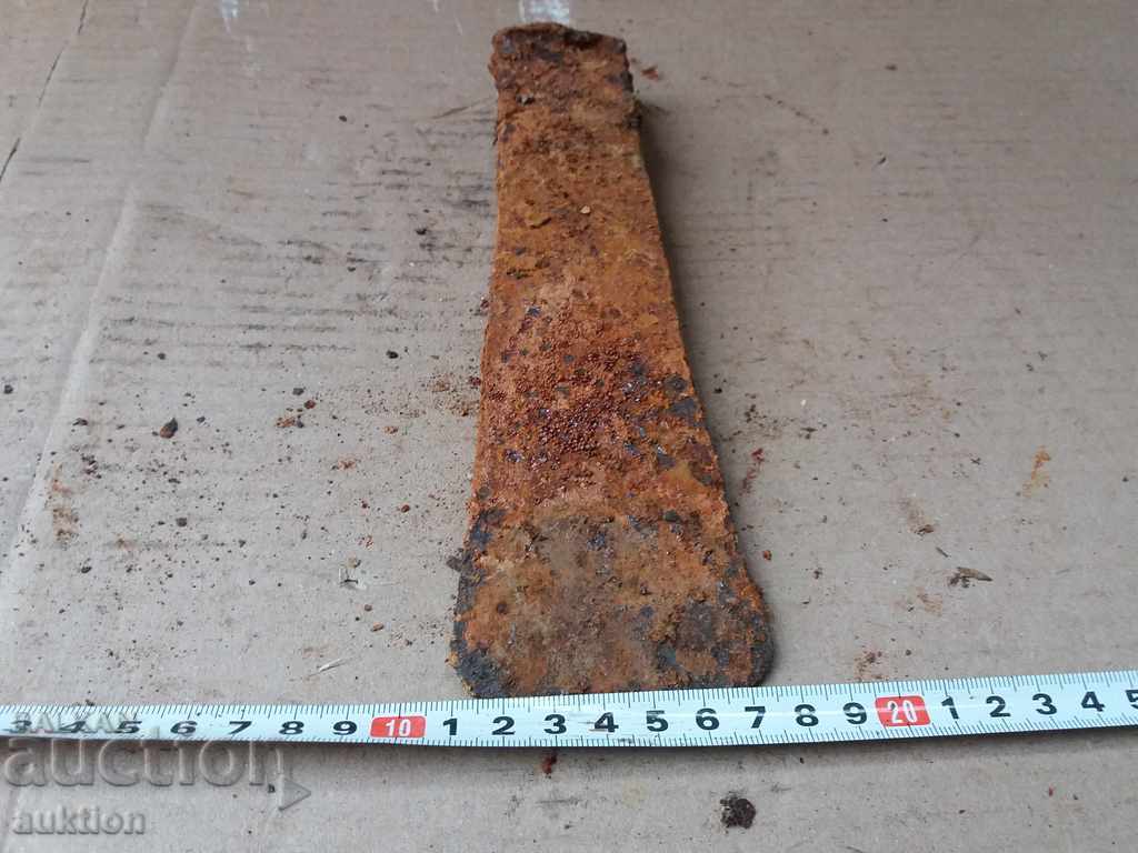 OLD MASSIVE FORGED DAGGER, WEDGE, WOOD AND METAL CUTTER - 7 OLD MASSIVE FORGED DAGGER, WEDGE, WOOD AND METAL CUTTER - 7