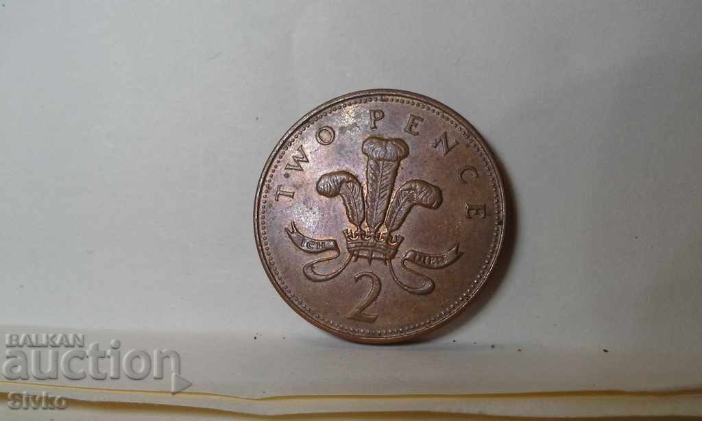 Новогодишно намаление Монета Великобритания 2 пенса 1997
