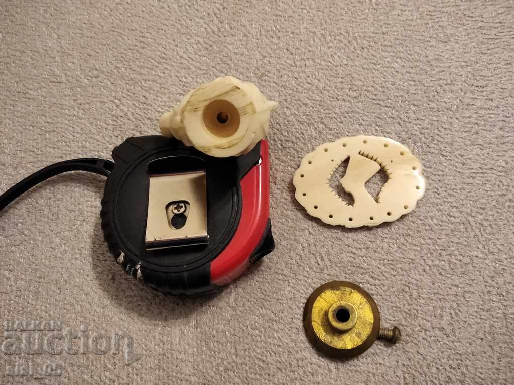 Necklace, ivory figures, bone - 7