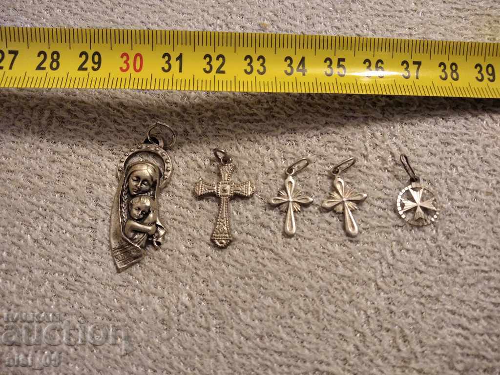 Lot silver cross, Virgin Mary with price 60.00 BGN | € 30.68 Lot silver cross, Virgin Mary with price 60.00 BGN | € 30.68