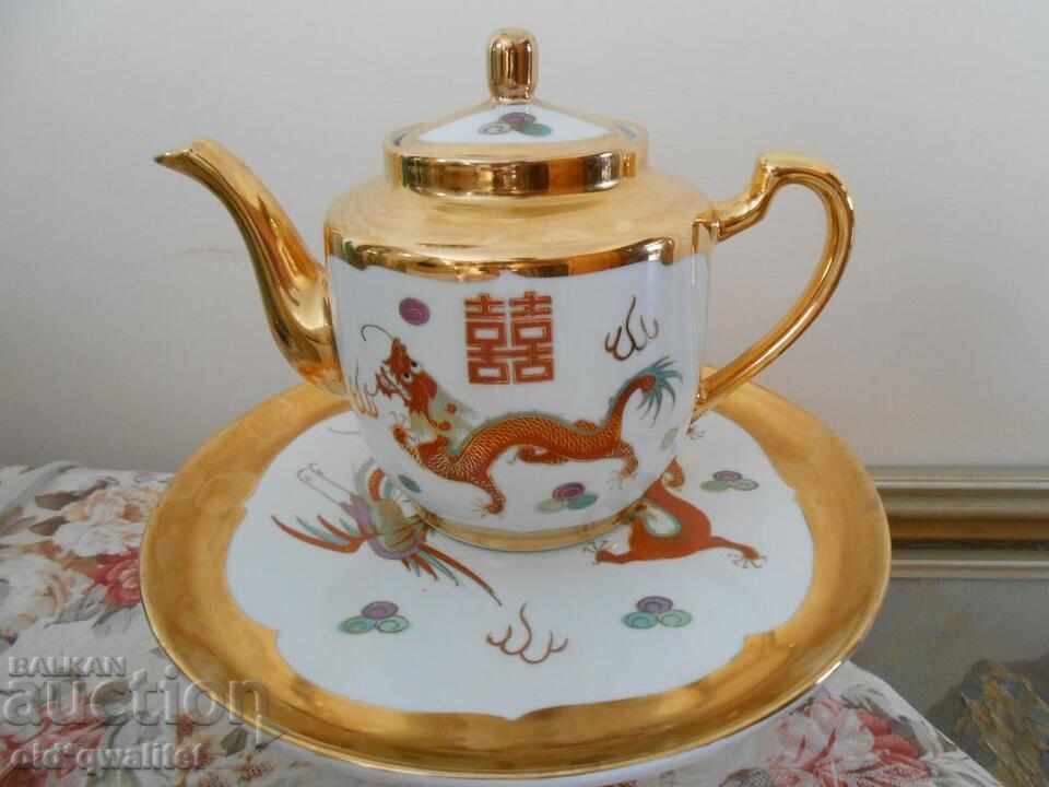 Auction Japanese SERVICE, PORCELAIN, gold edges, stamps Auction Japanese SERVICE, PORCELAIN, gold edges, stamps