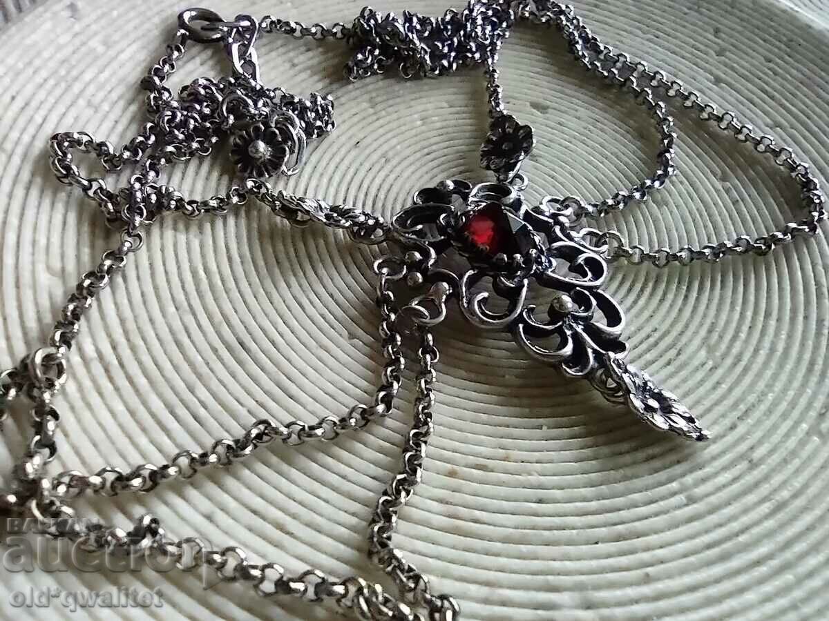 Silver BRACELET, necklace ALMANDINE Garnet, and silver 835 - 5 Silver BRACELET, necklace ALMANDINE Garnet, and silver 835 - 5