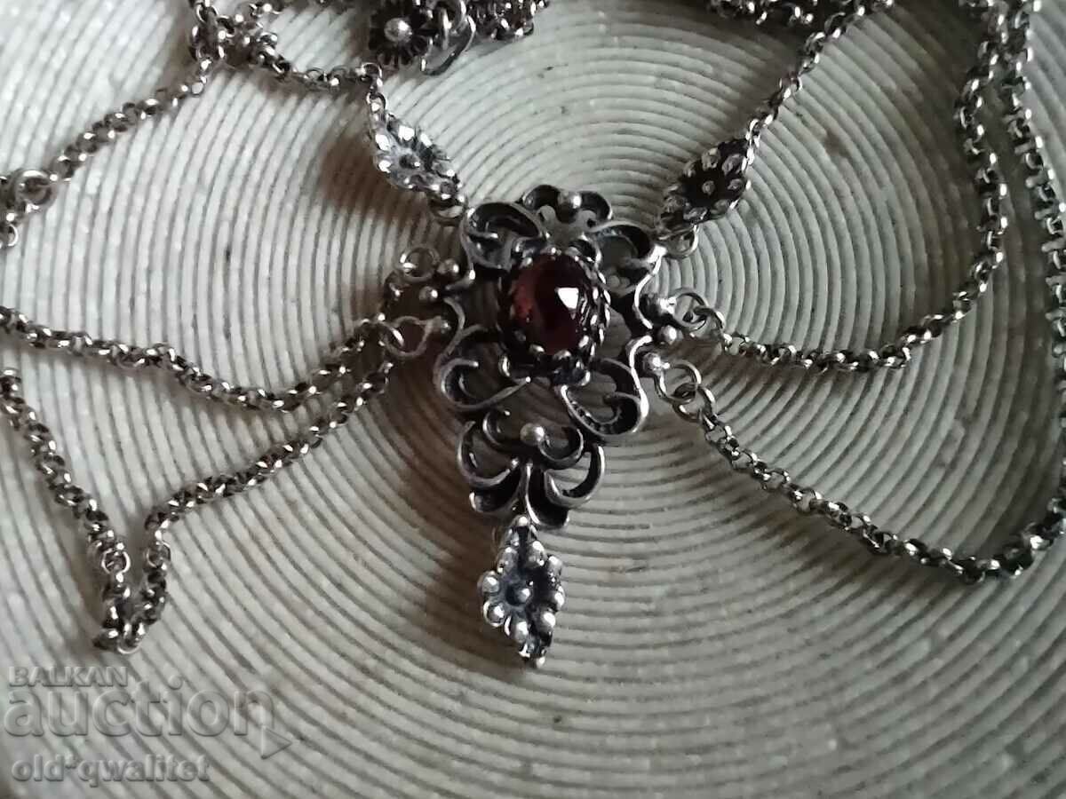 Silver BRACELET, necklace ALMANDINE Garnet, and silver 835 - 6 Silver BRACELET, necklace ALMANDINE Garnet, and silver 835 - 6