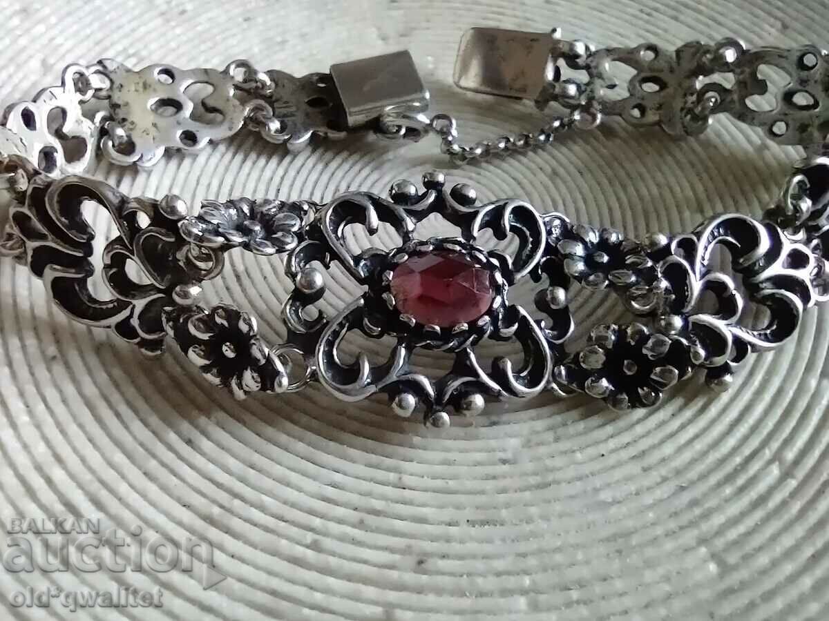 Silver BRACELET, necklace ALMANDINE Garnet, and silver 835 Silver BRACELET, necklace ALMANDINE Garnet, and silver 835