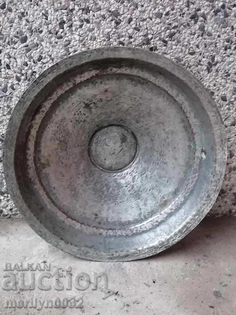 Auction Hand-hammered copper lid from a copper copper pot Auction Hand-hammered copper lid from a copper copper pot