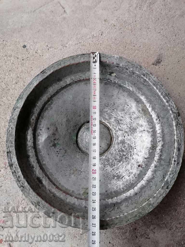 Hand-hammered copper lid from a copper copper pot - 5 Hand-hammered copper lid from a copper copper pot - 5